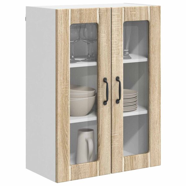 vidaXL Eldh&uacute;s sk&aacute;pur Sonoma Eik 60 x 31 x 80 cm Samsettur vi&eth;ur