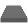 vidaXL Vegghengdar Hillur 4 stk. H&aacute;glans Gr&aacute;ar 90x23,5x3,8 cm MDF