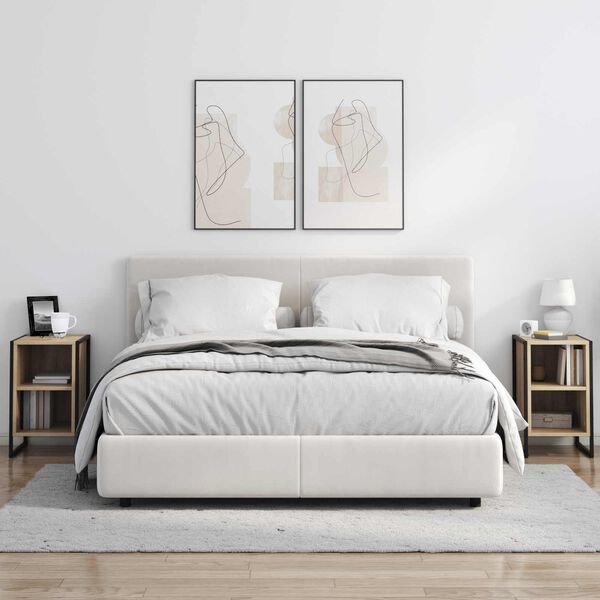 vidaXL N&aacute;ttbor&eth; Sonoma 39.5 x 30 x 50 cm Samsettur vi&eth;ur