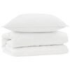 vidaXL R&uacute;mfatasett me&eth; kodda 2 pcs Hv&iacute;tt Microfleece