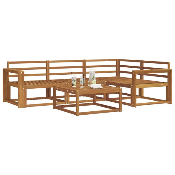 vidaXL &Uacute;ti s&oacute;fasett 5 pcs N&aacute;tt&uacute;rulegur Hrein akas&iacute;utr&eacute;