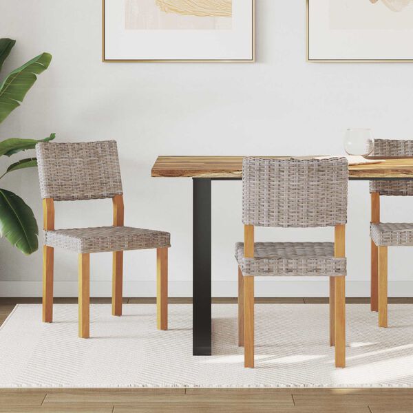 vidaXL Bor&eth;st&oacute;ll 2 pcs Kubu gr&aacute;tt 46 x 55 x 84 cm Kubu rattan