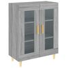 vidaXL Skenkur Gr&aacute;r Sonoma Eik 69,5x34x90 cm Samsettur Vi&eth;ur