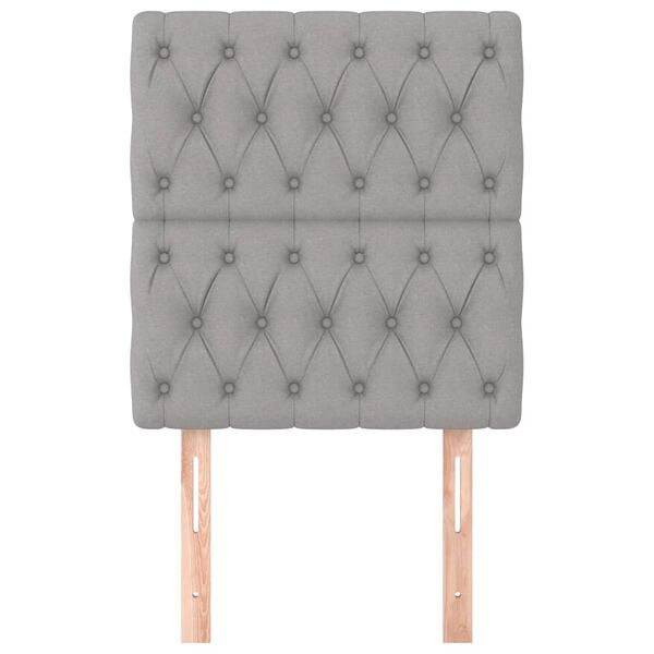 vidaXL H&ouml;fu&eth;gafl lj&oacute;sgr&aacute;r 80x7x118/128 cm efni