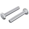 vidaXL H&ouml;fu&eth;l&aacute;saskr&uacute;fa 2 pcs Silfur M6 x 35 mm St&aacute;l