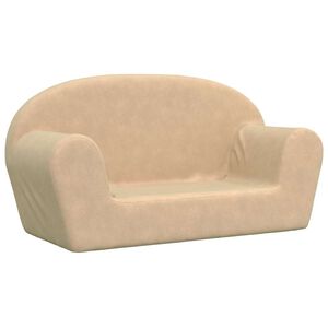 vidaXL barnas&oacute;fi 2ja s&aelig;ta krem mj&uacute;kur Plush