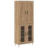 vidaXL H&aacute;bor&eth; Artisan Eik 69,5 x 34 x 180 cm Samsettur vi&eth;ur