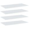 vidaXL B&oacute;kahillur 4 stk. H&aacute;glans Hv&iacute;tar 80x40x1,5 cm Sp&oacute;naplata