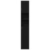 vidaXL Baðherbergisskápur Svartir Eik 32x25,5x190 cm Samsettur Viður