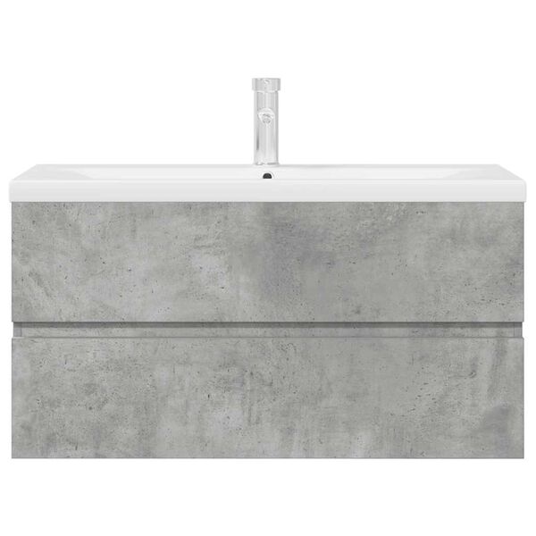 vidaXL Ba&eth;herbergish&uacute;sgagnasett 2 Hlutir Steypugr&aacute;tt Samsettur Vi&eth;ur