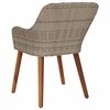 vidaXL Garðstóll með púði 2 pcs Svartur 55 x 62.5 x 82 cm pólýrattan