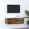 vidaXL Sj&oacute;nvarpssk&aacute;pur Reyklitu&eth; Eik 80x31x25,5 cm Samsettur Vi&eth;ur