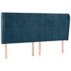 vidaXL H&ouml;f&eth;agafl me&eth; Eyrum 203x23x118/128 cm D&ouml;kkbl&aacute;tt Flauel