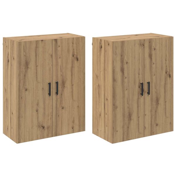 vidaXL Veskihilla 2 pcs Artisan Eik 69,5 x 34 x 90 cm Samsettur vi&eth;ur