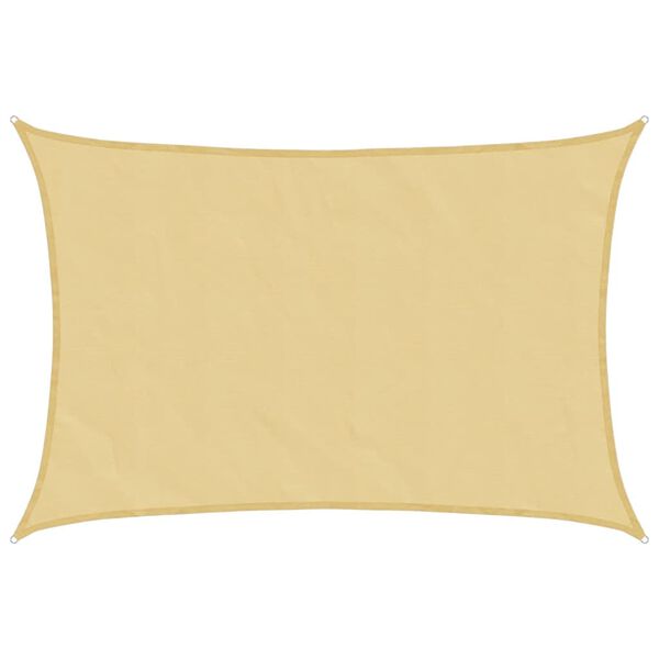 vidaXL S&oacute;lskyggnisegl Sandhv&iacute;tt 6x5 m 100% P&oacute;l&yacute;ester Oxford