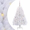 vidaXL Gervi hengdu j&oacute;latr&eacute; me&eth; 150 LED Hv&iacute;tt 120 cm PVC og st&aacute;l