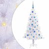 vidaXL Gervi j&oacute;latr&eacute; me&eth; 150 LED me&eth; standi Hv&iacute;tt 150 cm PVC og st&aacute;l