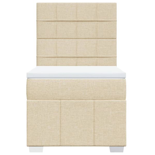 vidaXL H&oacute;lfa&eth; Springr&uacute;m me&eth; D&yacute;nu Rj&oacute;ma 90x200 cm Tauefni