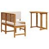 vidaXL Gar&eth;a Bekkur Set 2 pcs Br&uacute;nn Hrein akas&iacute;utr&eacute;