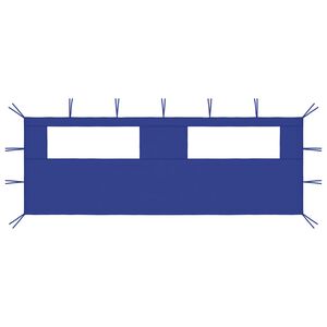 vidaXL Gar&eth;sk&aacute;lahli&eth;arveggur me&eth; Gluggum 6x2 m Bl&aacute;r
