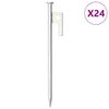 vidaXL Tjaldh&aelig;lar 24 stk. 20 cm 9 mm Galvanh&uacute;&eth;a&eth; St&aacute;l
