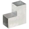 vidaXL Samskeyti fyrir Bj&aacute;lka L-laga Galvanisera&eth;ur M&aacute;lmur 101x101 mm