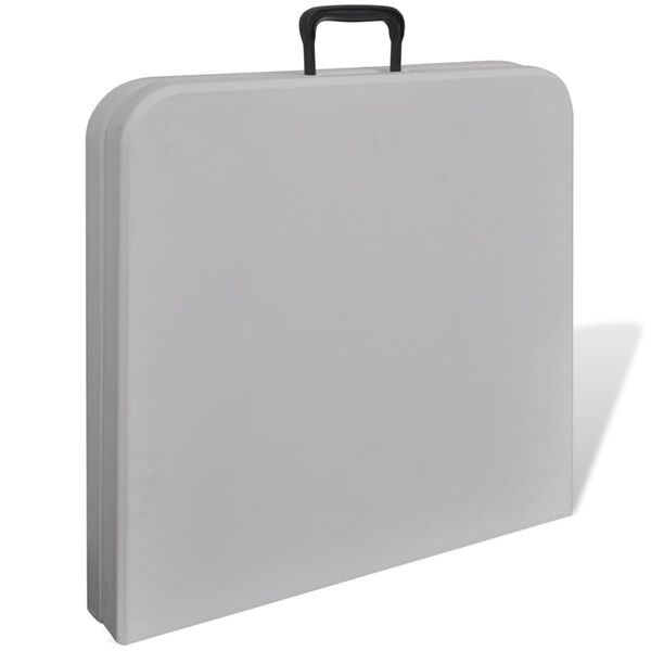 Samanleggjanlegt Gar&eth;bor&eth; 122 cm HDPE Hv&iacute;tt