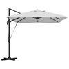 vidaXL Cantilever Roma Parasol Beige og svartur 352 x 251 x 265 cm