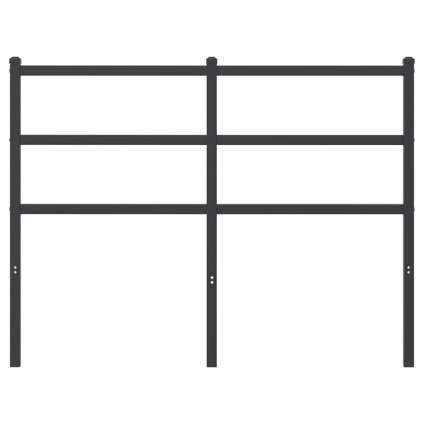 vidaXL H&ouml;fu&eth;gafl &uacute;r M&aacute;lmi Svartur 120 cm