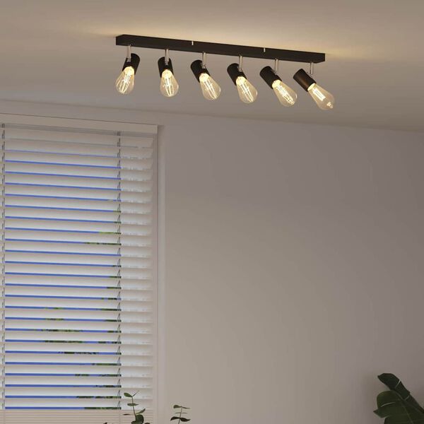 vidaXL Loftskastari me&eth; svi&eth;slj&oacute;sum Svartur 73 x 6,5 x 11,5 cm metal