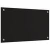 vidaXL Eldhús Backsplash Svartur 70 x 40 cm hertuð gler