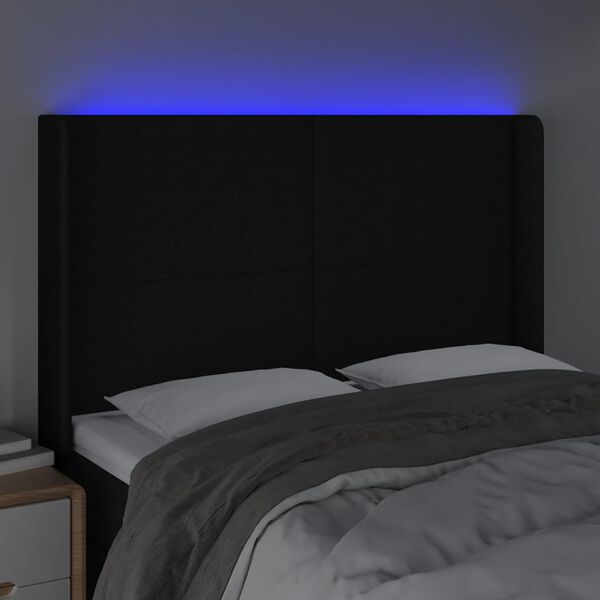 vidaXL LED H&ouml;f&eth;agafl 147x16x118/128 cm Svart Efni