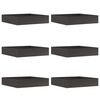 vidaXL Gar&eth;ja&eth;ar 6 pcs Svartur 60 x 60 x 13 cm St&aacute;l