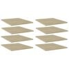805193 vidaXL Bookshelf Boards 8 pcs Sonoma Oak 40x50x1,5 cm Chipboard