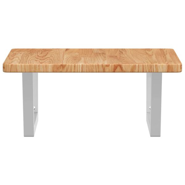 vidaXL Veggfest Handlaugarhilla St&aacute;l og Gegnheil Eik