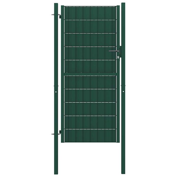 vidaXL Gir&eth;ingarhli&eth; &uacute;r PVC og St&aacute;li 100x204 cm gr&aelig;nt