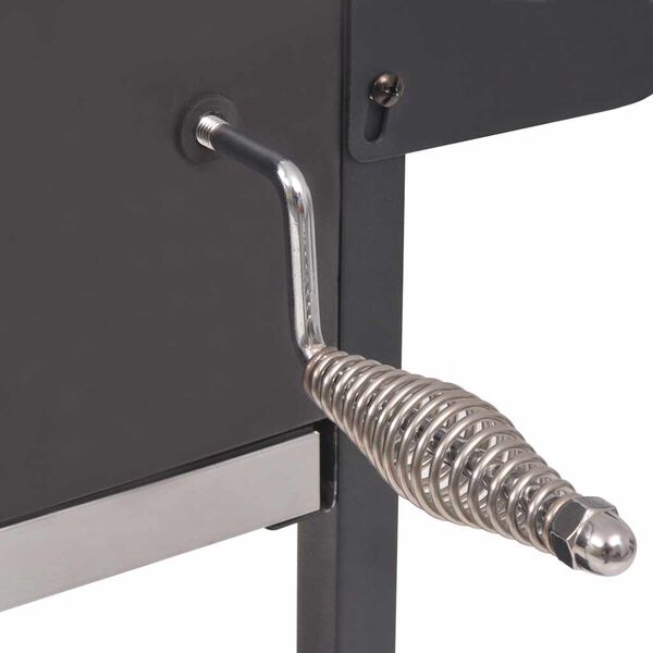 vidaXL Kolagrill Reykofn með Undirhillu Svart