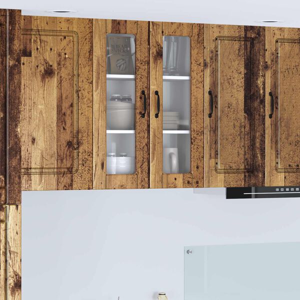 vidaXL Eldh&uacute;s sk&aacute;pur Gamalt timbur 60 x 31 x 80 cm Samsettur vi&eth;ur