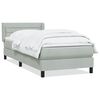 vidaXL Spring r&uacute;m me&eth; d&yacute;nu Lj&oacute;sgr&aacute;r 90x220 cm Flauel