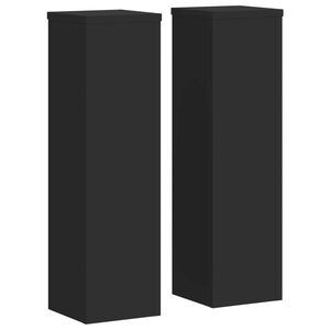 vidaXL Pl&ouml;ntustandar 2 stk Sv&ouml;rt 17x17x60 cm Samsettur Vi&eth;ur