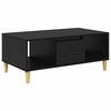 vidaXL S&oacute;fabor&eth; Svartur Eik 90 x 50 x 26.5 cm Samsettur vi&eth;ur