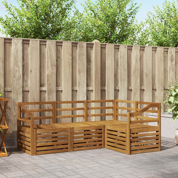 vidaXL S&oacute;fasett 4 pcs N&aacute;tt&uacute;rulegur Hrein akas&iacute;utr&eacute;