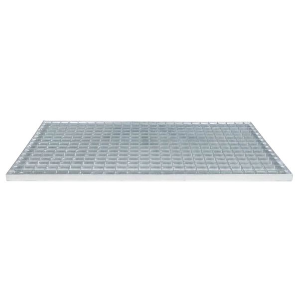 vidaXL Gats Silfur 80 x 50 x 2 cm Heit-dypp galvaniza&eth; m&aacute;lmur