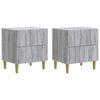 vidaXL Noat&ouml;flu sk&aacute;pur 2 pcs Gr&aacute;r Sonoma eikarlitur 43 x 34,5 x 48 cm