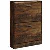 vidaXL Sk&oacute;sk&aacute;pur Reyklitu&eth; Eik 59x17x81 cm Samsettur Vi&eth;ur