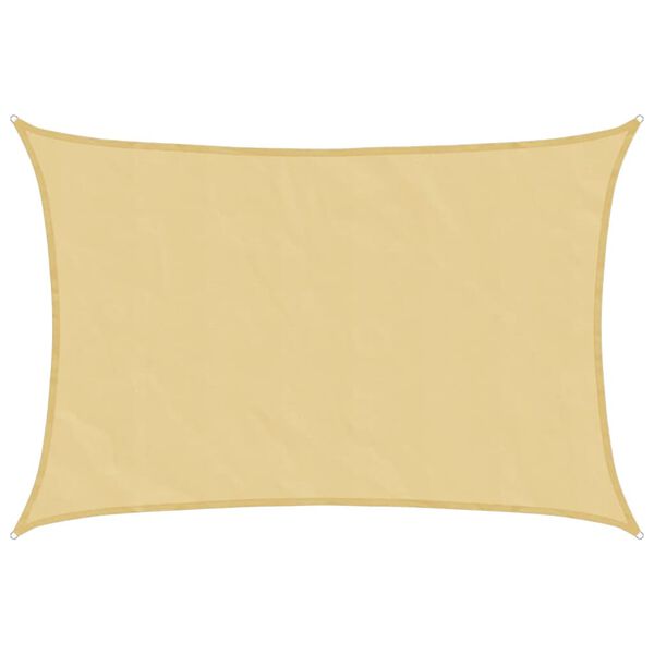 vidaXL S&oacute;lskyggnisegl Sandhv&iacute;tt 4,5x3,5 m 100% P&oacute;l&yacute;ester Oxford