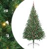 vidaXL Gervi fyrirfram l&yacute;stum j&oacute;latr&eacute; me&eth; 300 LED Gr&aelig;nn 240 cm PVC