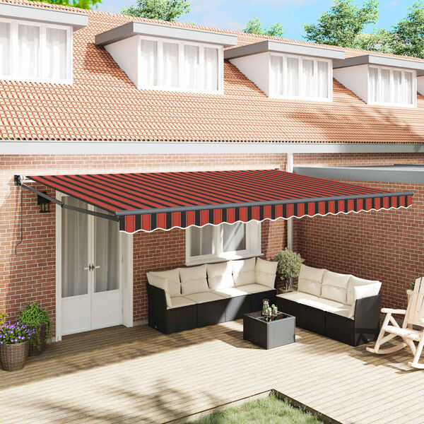 vidaXL S&oacute;lskermur Appels&iacute;nu og br&uacute;nn 500 x 300 x 165 cm