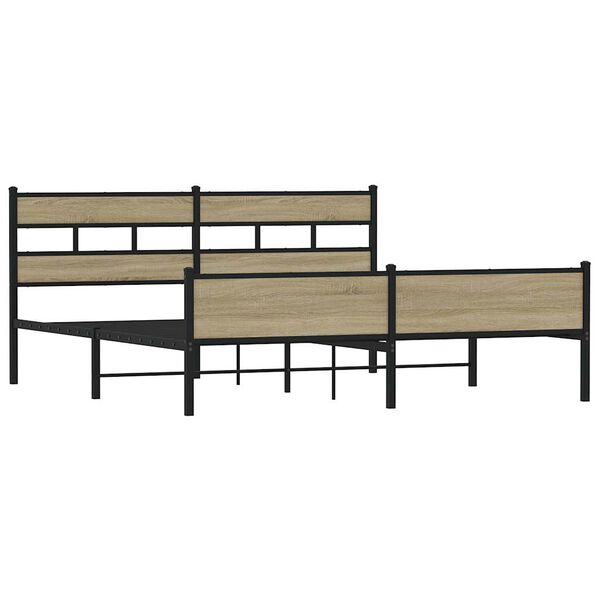 vidaXL M&aacute;lmr&uacute;mgrind &aacute;n D&yacute;nu Sonoma Eikarlitur 183x213 cm