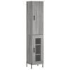 vidaXL H&aacute;r Sk&aacute;pur Gr&aacute;r Sonoma 34,5x34x180 cm Samsettur Vi&eth;ur